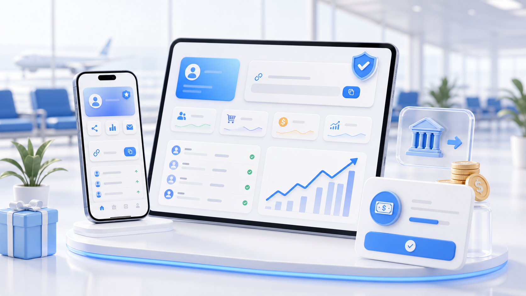 TripTok partner dashboard 3D visual