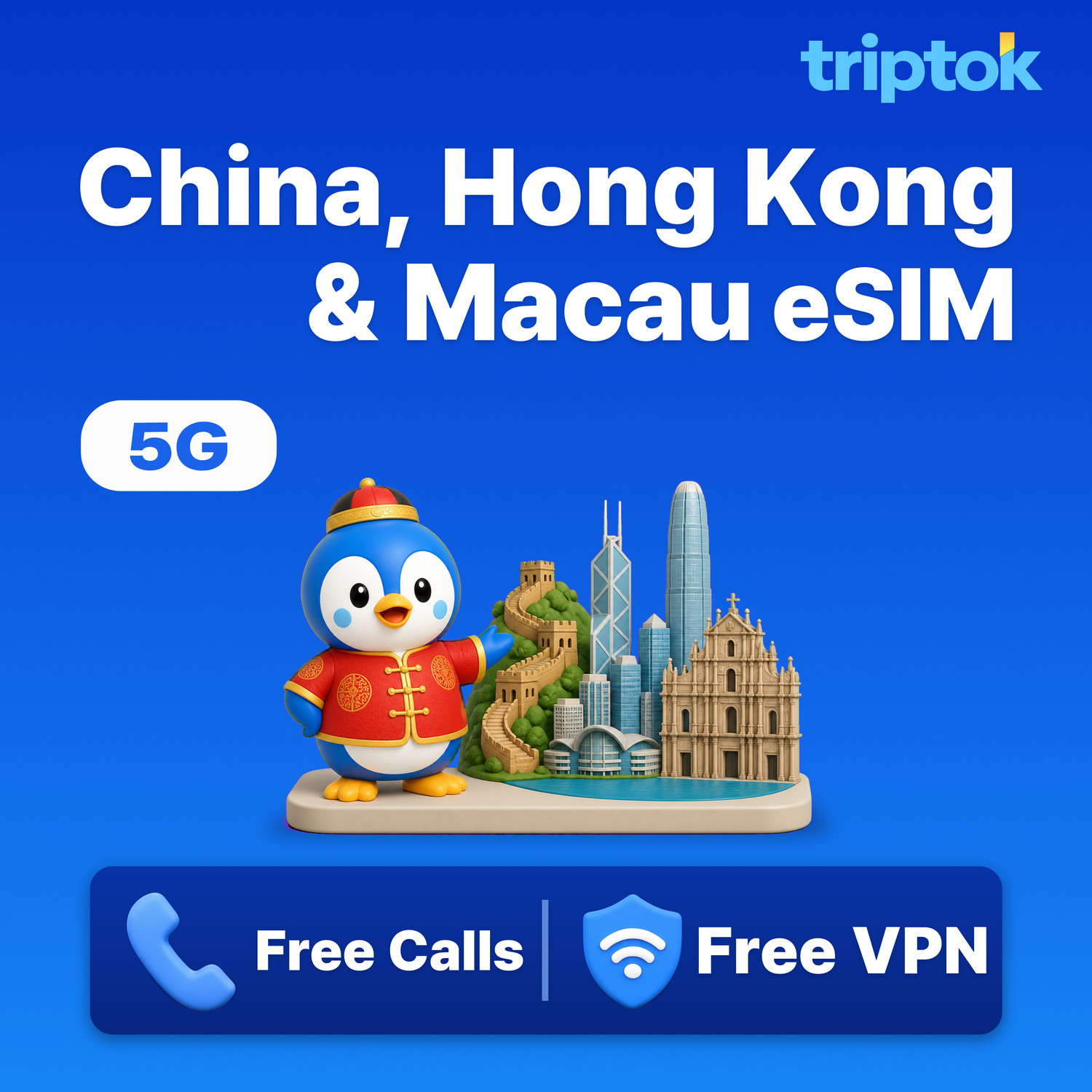 China, Hong Kong & Macau eSIM Data Plans - 1 to 30 Days, 1GB to Unlimited