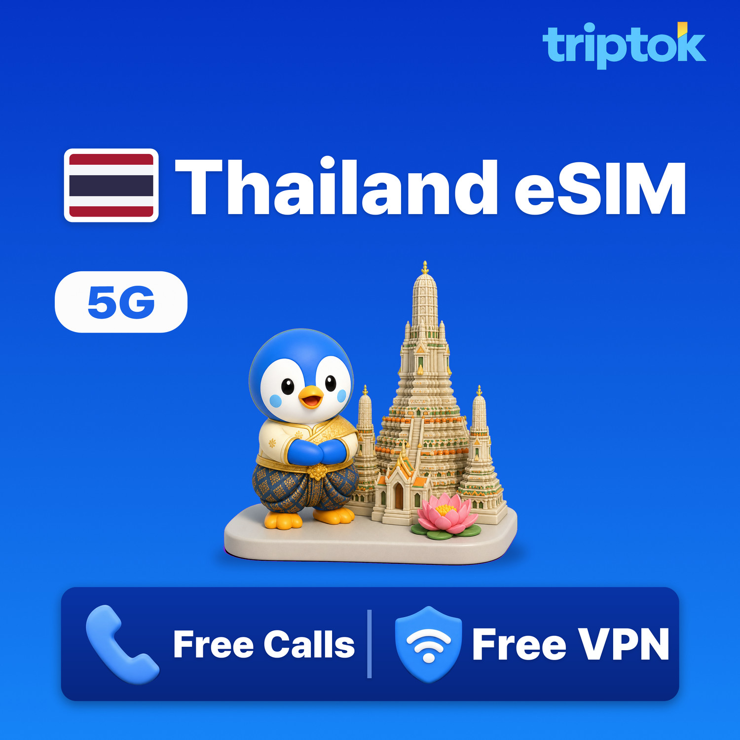Thailand Bangkok Phuket eSIM 5G AIS DTAC Unlimited Data Phone/VPN Free Food Tour