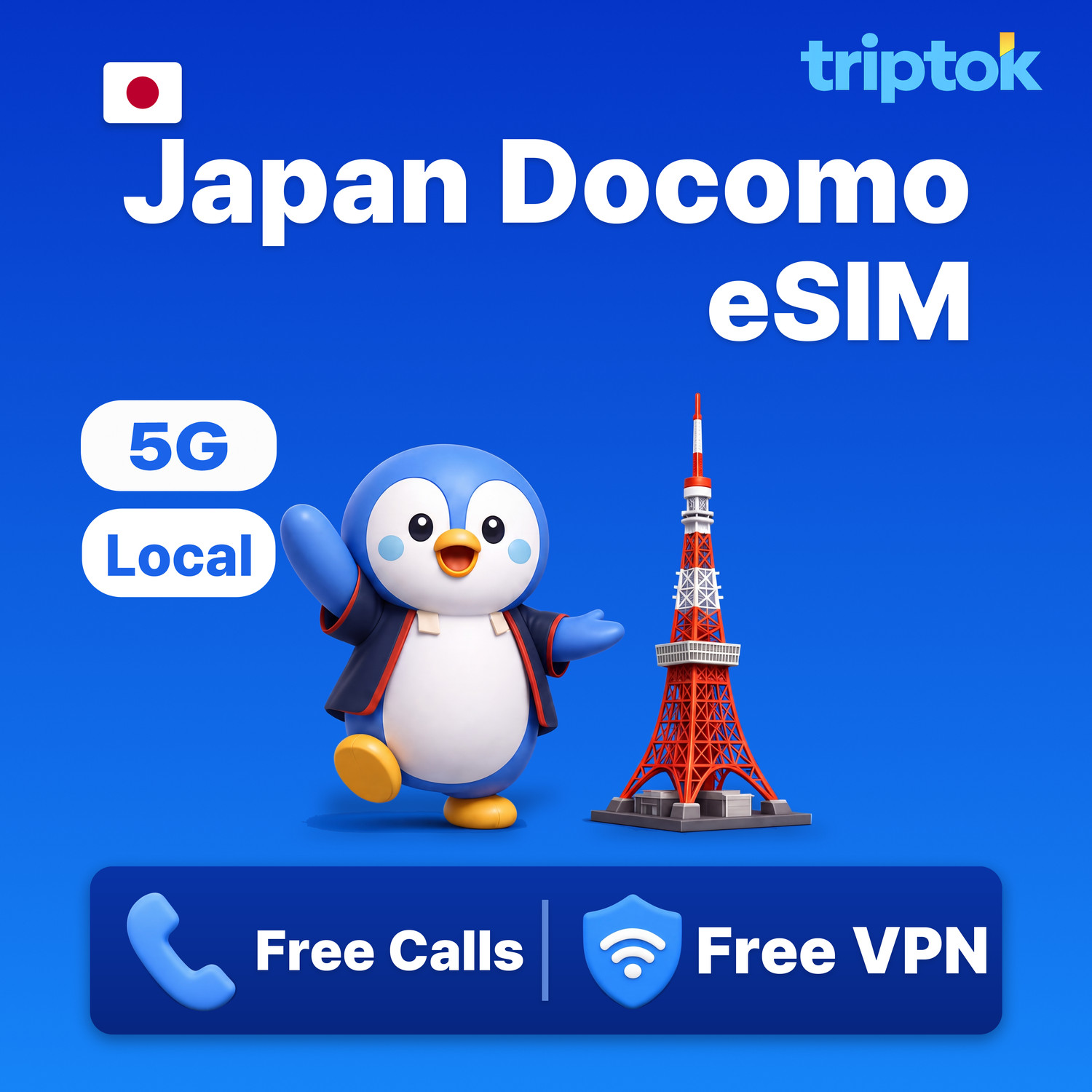 Japan High-Speed Local Network eSIM for Tokyo & Osaka - SoftBank 1-30 Days, 10GB/Day + Unlimited