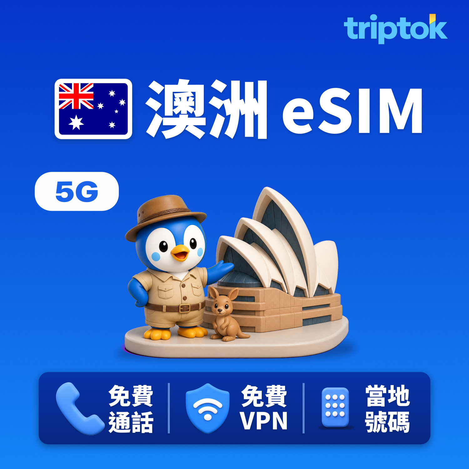澳洲 雪梨 eSIM 5G Telstra Optus 無限流量 免費通話·免費VPN