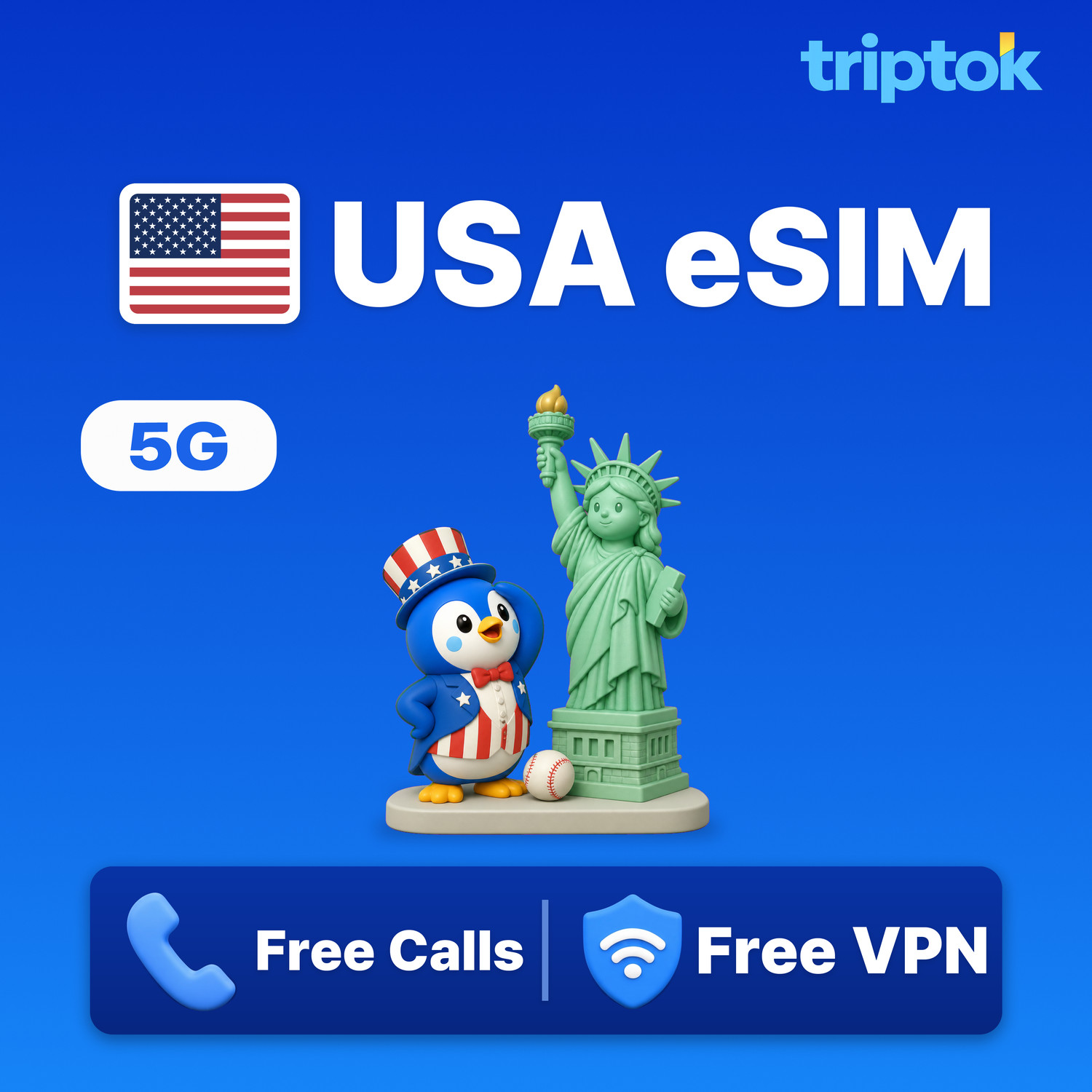 US HI/NY eSIM: 5G T-Mo/AT&T Unl. Data/Calls + VPN