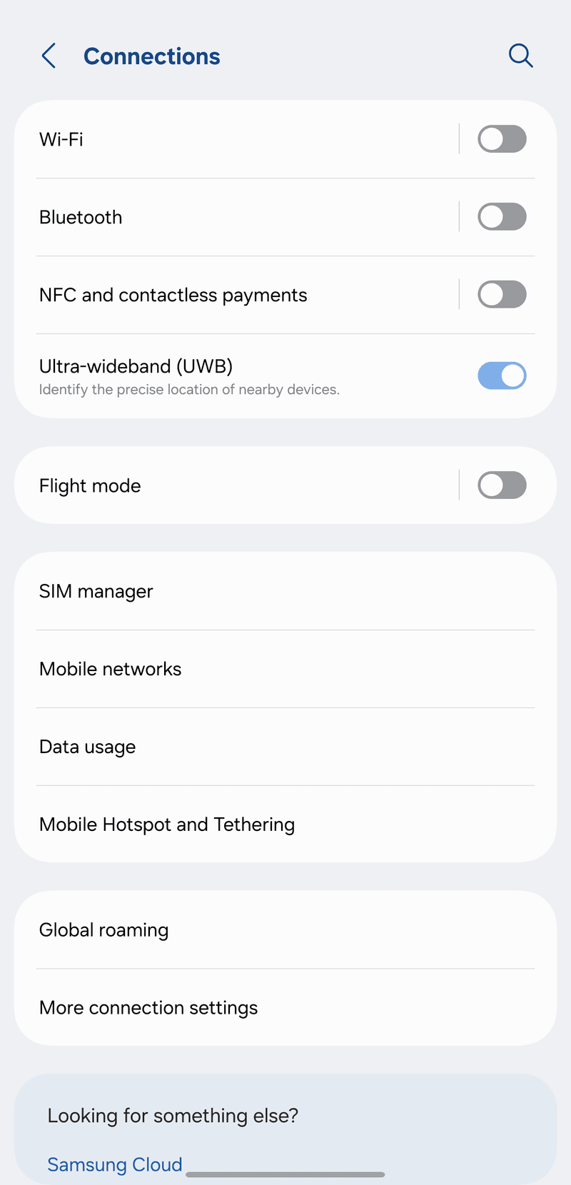 On the [Connections] screen, select [SIM manager].