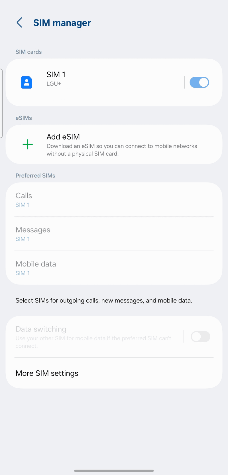 In [SIM manager], tap [Add eSIM].