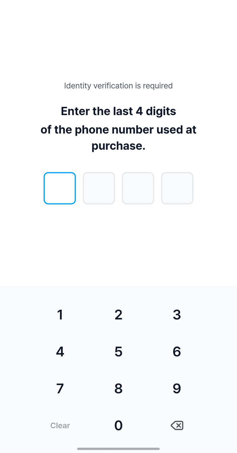 Phone number verification
