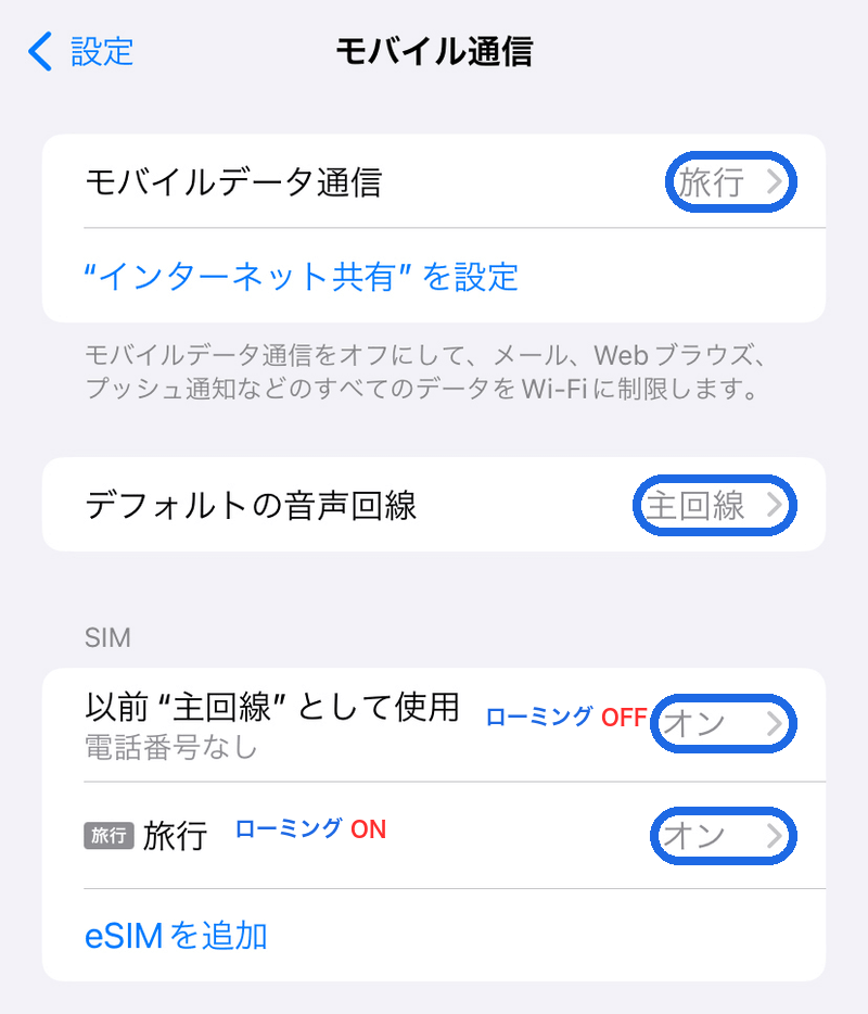 eSIMアクティベーション最終確認完了