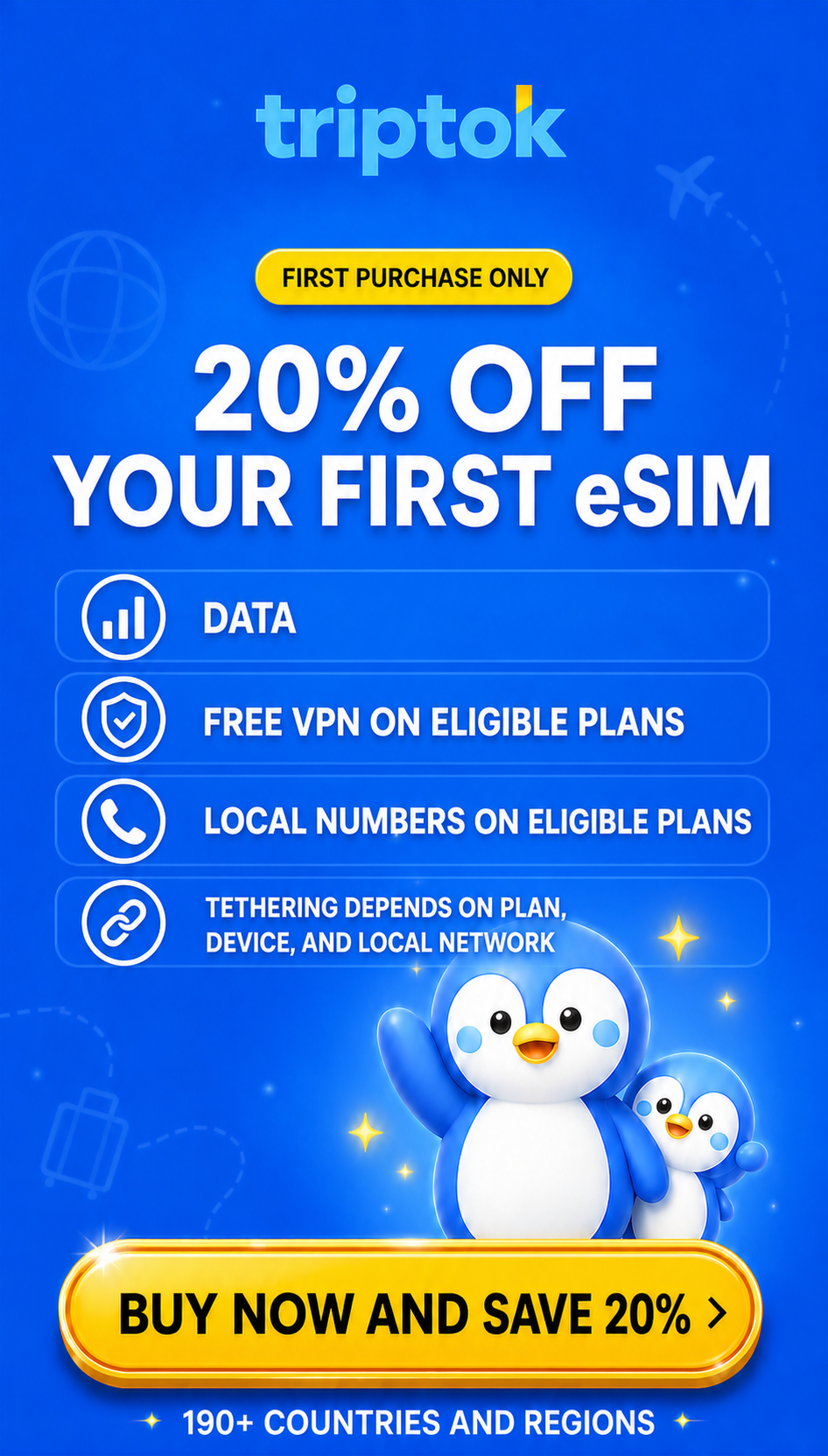 Get 20% off your first eSIM through this link with travel benefits included