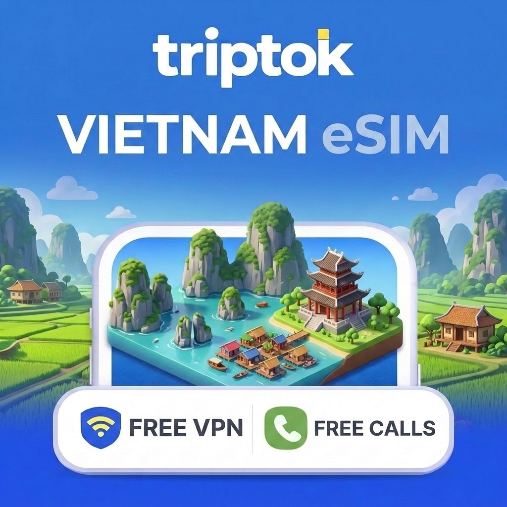 Vietnam eSIM 5G Viettel Mobifone Unlimited Data Call, Free VPN