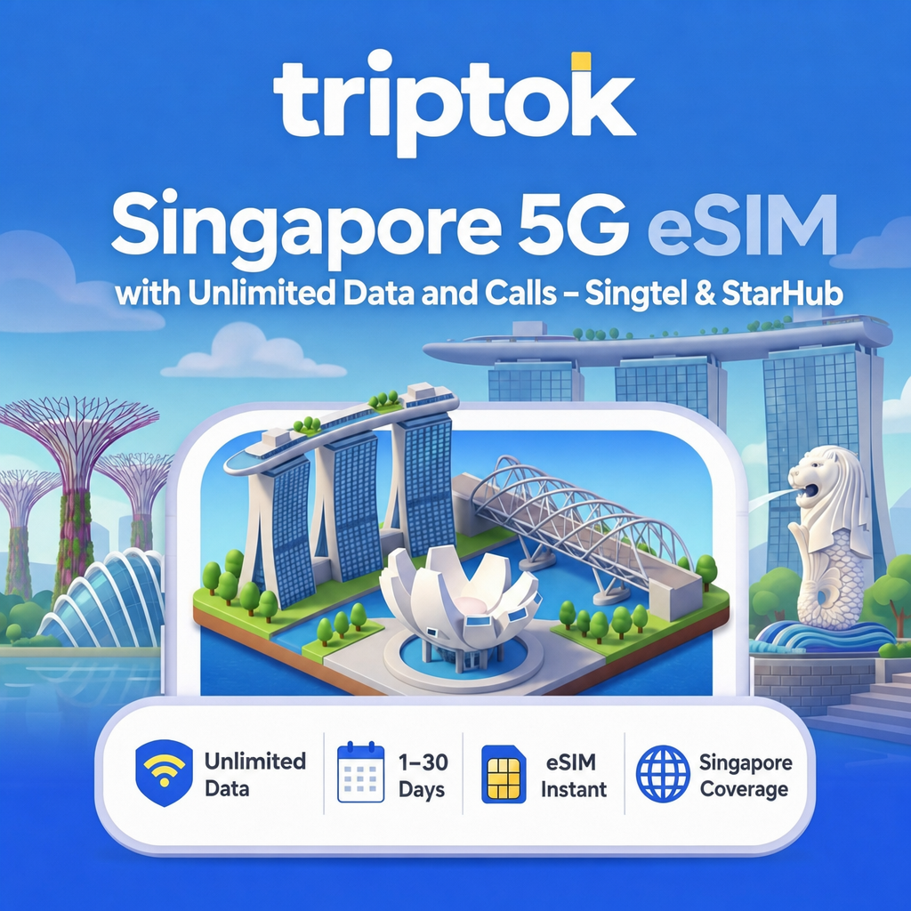 Singapore 5G eSIM with Unlimited Data and Calls - Singtel & StarHub