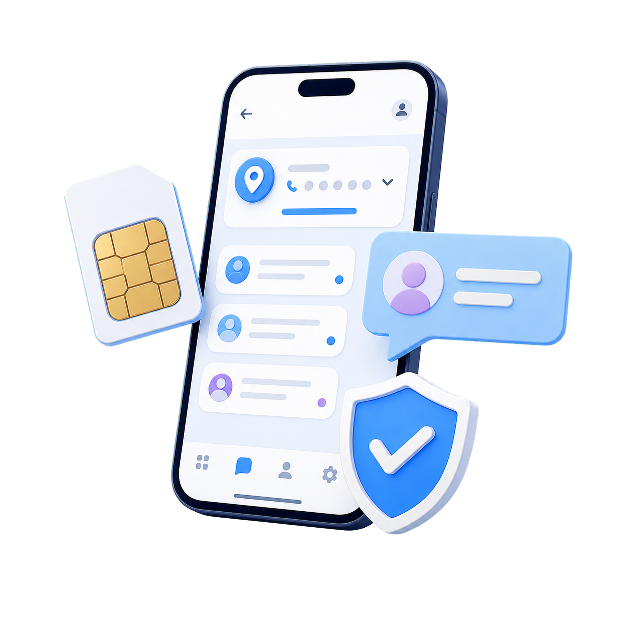 TripTok 번호와 SMS 수신 화면