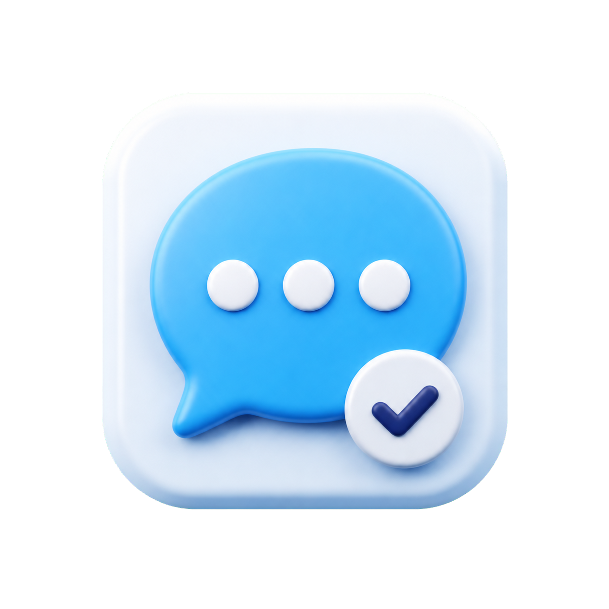 SMS 기능을 표현한 3D 아이콘